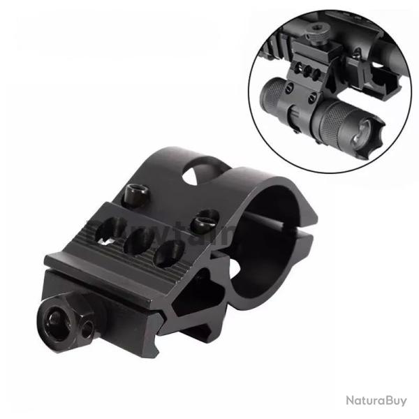 Montage Picatinny Offset 45� Serrage Lampe Torche 25mm Aluminium Haute R�sistance
