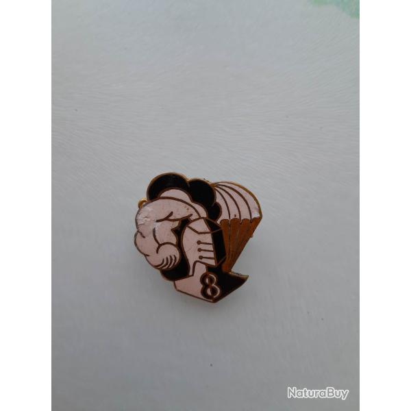 INSIGNE : 8 � COMPAGNIE DU 1�REGIMENT CHASSEURS PARACHUTISTE -------POINCON ARTHUS BERTRAND PARIS