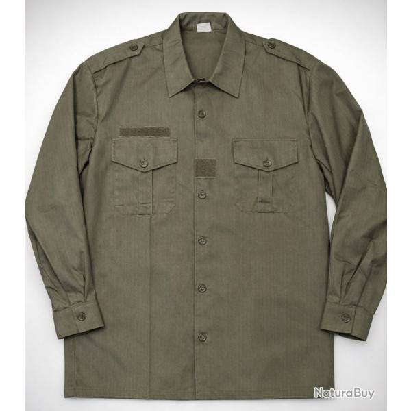 Chemise Manches Longues Couleur Kaki Arm�e Taille XL (004491) - 1� sans prix de r�serve
