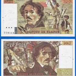 France 100 Francs 1984 Delacroix Billet Franc