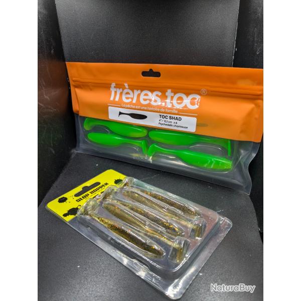 Lot480 / leurre Freres toc , toc shad (UV) + 1 blister STORM, fish and Fishing leurres.