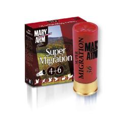 LOT DE 200 CARTOUCHES MARY ARM SUPER  MIGRATION 36 CAL 12X70 36GR N&deg; 4+6
