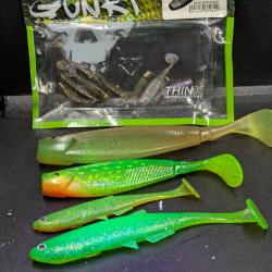 Lot481 / leurre GUNKY + leurres LMBA ....(UV) ...fish and Fishing leurres.