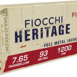 FIOCCHI 7.65 PARABELLUM 30 LUGER FMJ 93 GR X50