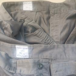 Lot de 2 pantalons de treillis fran&ccedil;ais des ann&eacute;es 90
