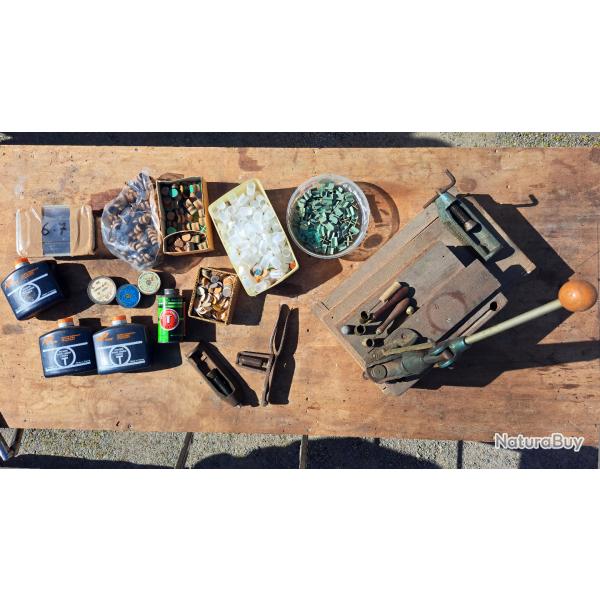 Ensemble pour rechargement cartouche fusil de chasse