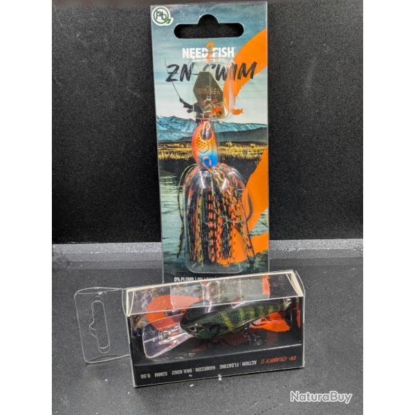 Lot483 / LOT 2 LEURRES NEED 2 FISH .1 CRANKY.S + 1 ZN-SWIM... fish and Fishing leurres.