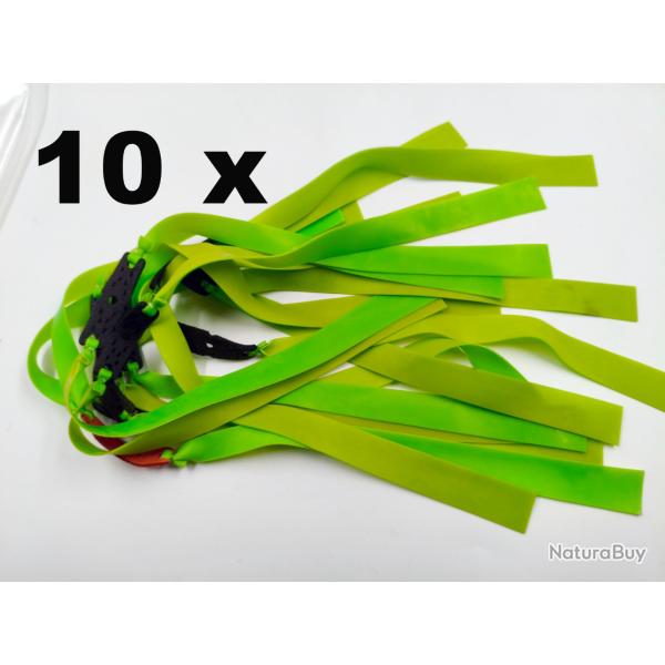 10 x �lastiques de rechange pour lance pierre