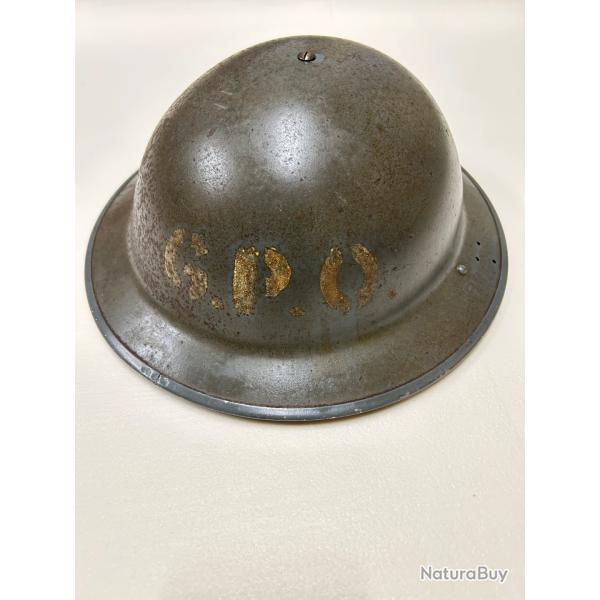 Casque original MK2 du GPO du bureau de poste g�n�ral britannique de 1940.