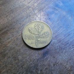 monnaie italie 20 lire 1957