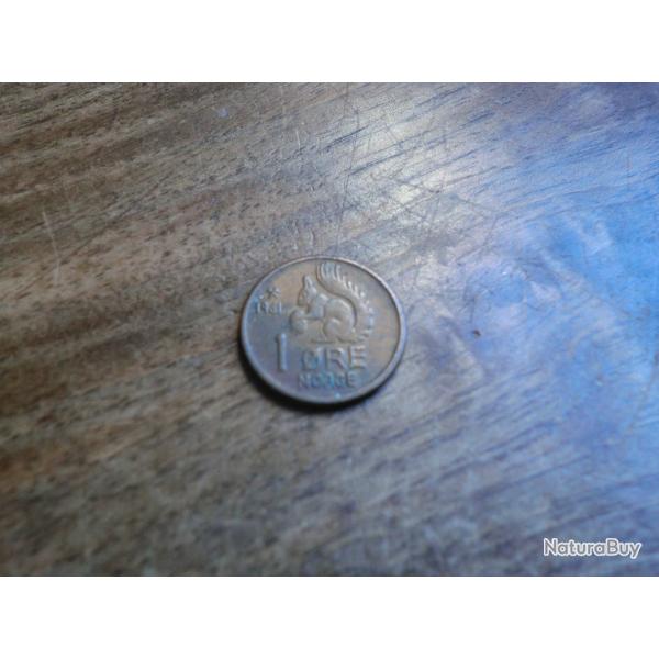 monnaie norvege 1 ore  1961