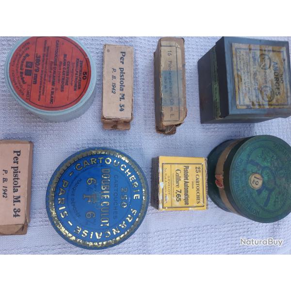 Lot de bo�te vide de balle