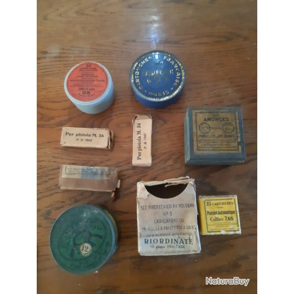 Lot de 9 bo�tes vide de balle