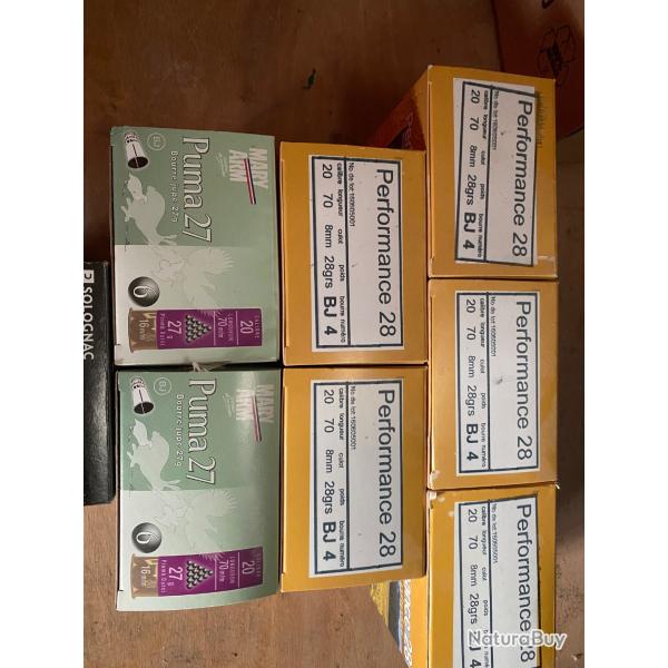8 boites cartouche calibre 20