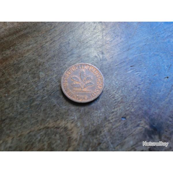 monnaie deutschland 1 pfenning 1990