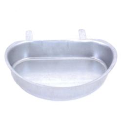 10 Mangeoires - Abreuvoirs demi lune contenance 0,4L m&eacute;tal