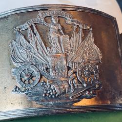 PLAQUE DE CEINTURON  D;OFFICIER  DE LA GARDE NATIONALE ;R&Eacute;VOLUTION
