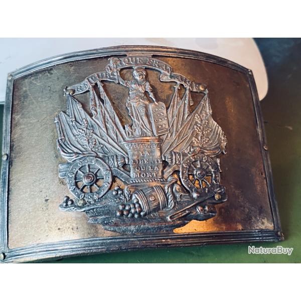 PLAQUE DE CEINTURON  D;OFFICIER  DE LA GARDE NATIONALE ;R�VOLUTION