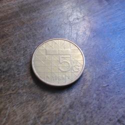 monnaie nederland 5 gulden  1988