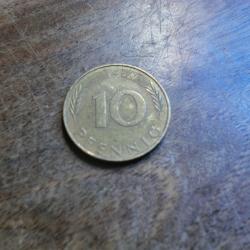 monnaie deutschland 10 pfenning  1972