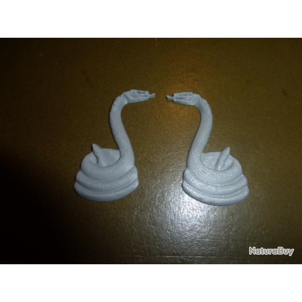 PAIRE DE SERPENTS POIGNEES REVOLVER  CLINT EASTWOOD