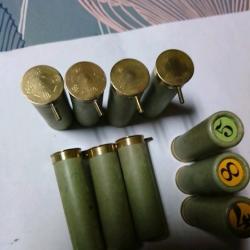 lot de 10 cartouches cal 16 a broche (grave 4 fois sur le culot)