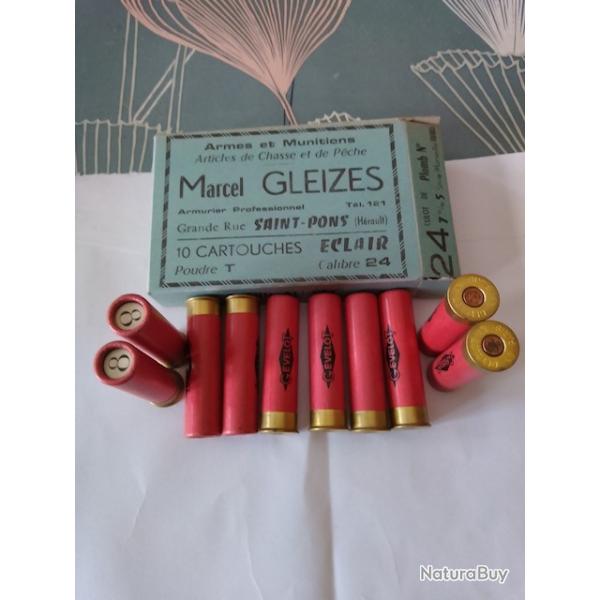 boite de 10 cartouches cal 24 gevelot.