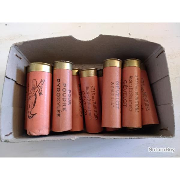 Lot de 11 douilles carton calibre 16