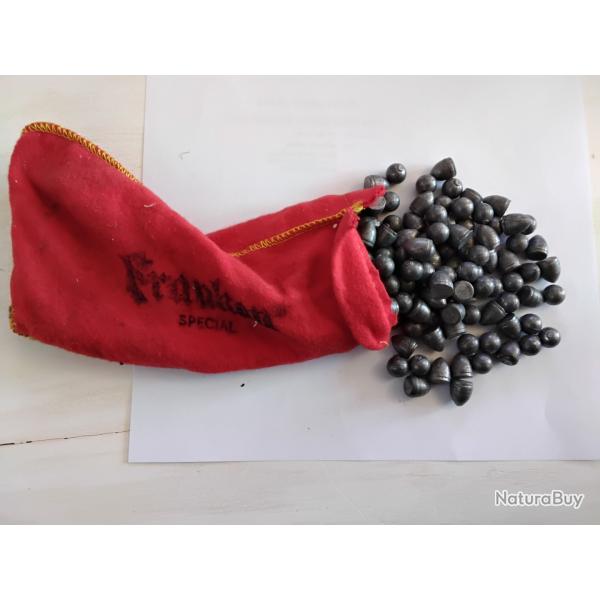 Lot de balles ogivales et rondes 950 gr