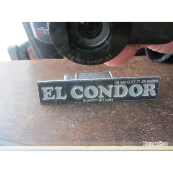 Plaque impression publicitaire film El Condor 1970