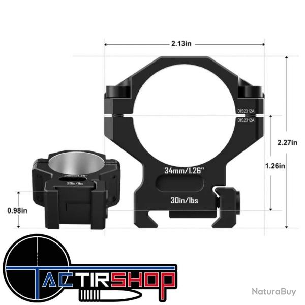 Colliers DISCOVERYOPT 6061 30 mm Haut 1.45"