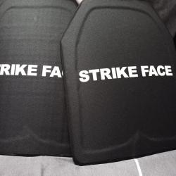 Paire de Plaques Balistique Acier NIJ3A coins coup&eacute; " ench&egrave;re "