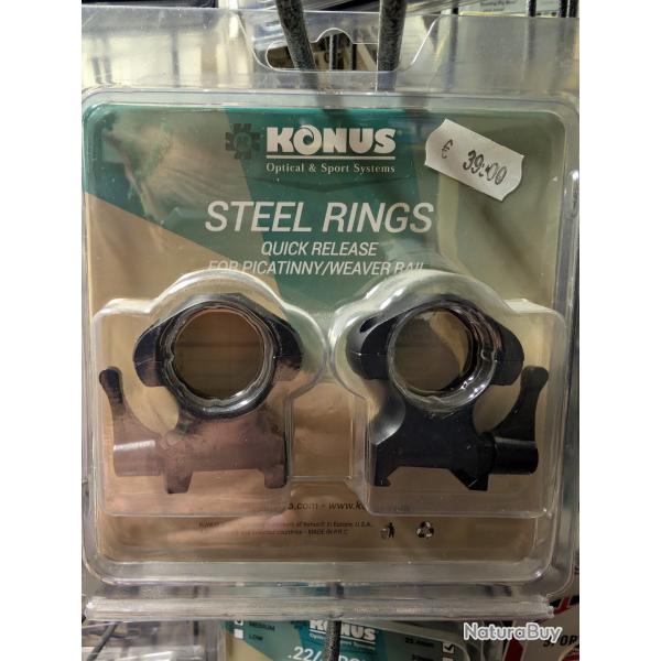 Colliers KONUS Acier QD 25.4mm haut
