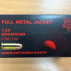 CATEGORIE B CAL 7,65 GECO 4.75G/73GR BOITE DE 50 BALLES VENDU PAR 2 BOITES LIVRAISON GRATUITE