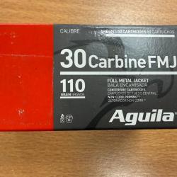 AGUILA 30 CARABINE FMJ  BOITE DE 50 BALLES VENDU PAR 2 BOITES FRAIS DE PORT OFFERT