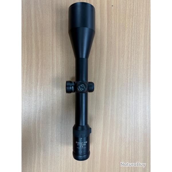 LUNETTE AFFUT ZEISS DIAVARI VM 3-12X56 T * RAIL RETICULE LUMINEUX +MONTAGE BLASER OCCASION