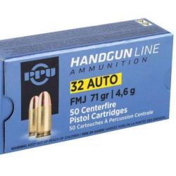 100 cartouches PPU cal 32ACP / 7,65 Browning