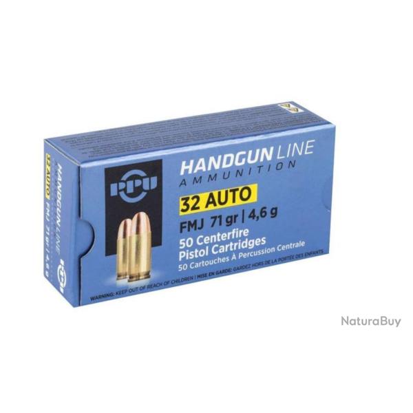 100 cartouches PPU cal 32ACP / 7,65 Browning