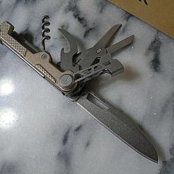 Couteau Gerber Armbar Cork Multi-Function Lame Ciseaux Tire Bouchons Manche Gold Acier