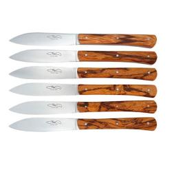 Coffret 6 couteaux TMC" Zen Table" bois de serpent