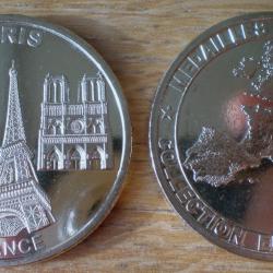 Medaille Notre Dame Cathedrale Tour Eiffel Sacre Coeur Arc de Triomphe par Medailles et Patrimoine