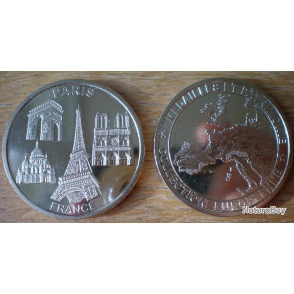 Medaille Notre Dame Cathedrale Tour Eiffel Sacre Coeur Arc de Triomphe par Medailles et Patrimoine