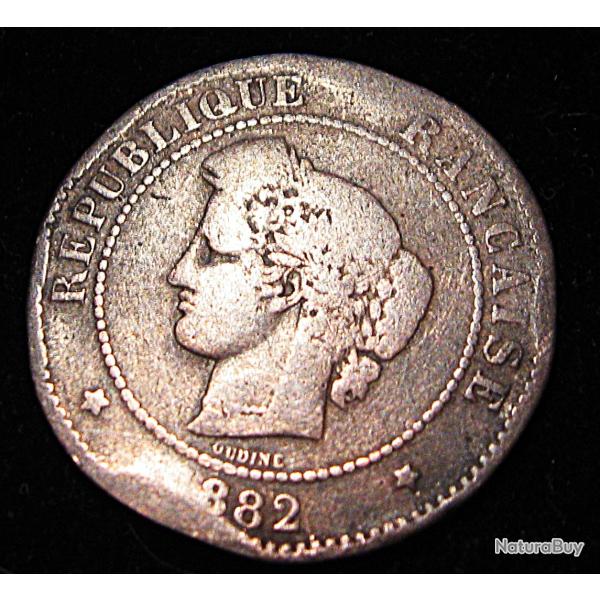 piece de 5 centimes CERES bronze 1882 A