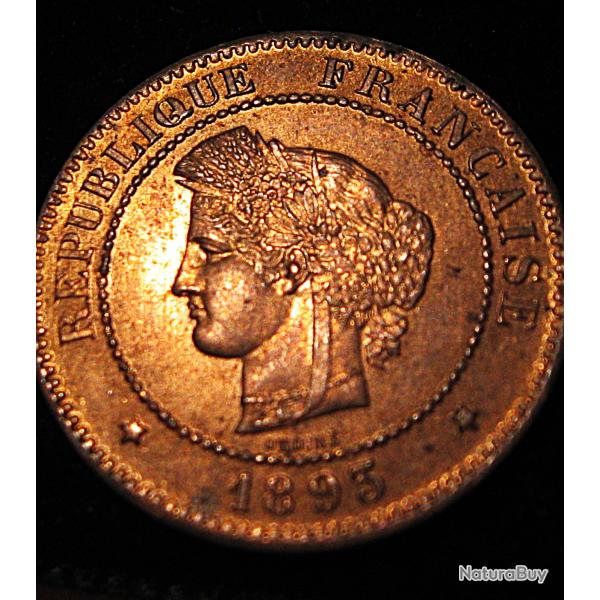 piece de 5 centimes CERES bronze 1893  A TTB+
