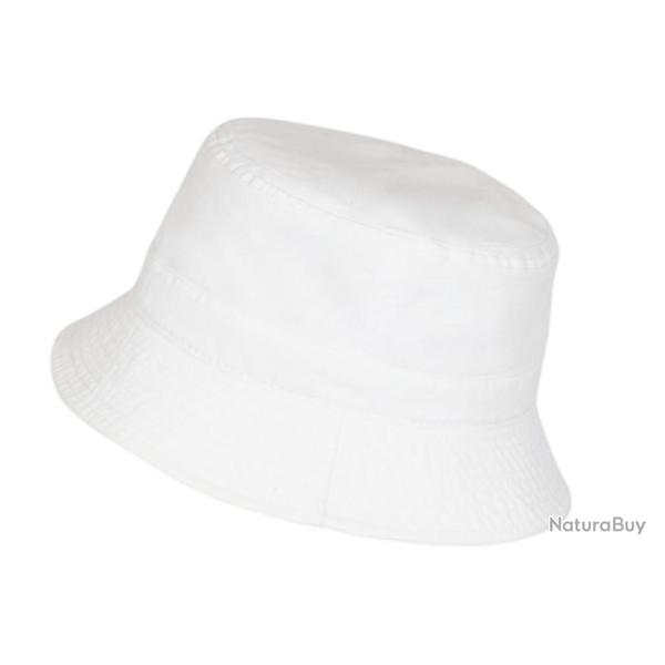 Chapeau Bob Blanc en Coton Premium Streetwear et Tendance Bobby Taille unique Blanc