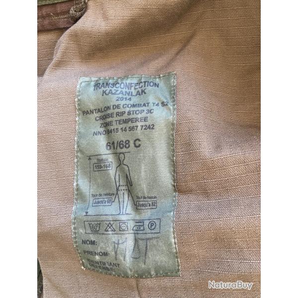 Un Lot de 4 pantalons de combat T4 petite taille 61/68C