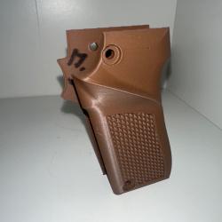 (M3) ! NOUVEAU ! Crosse marron fonc&eacute; pour pistolet Unique 22lr mod&egrave;le D et E.