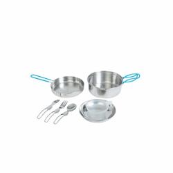 Popote Inox 1 Personne TRIGANO - Kit Cuisine Camping Complet
