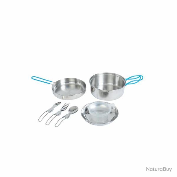 Popote Inox 1 Personne TRIGANO - Kit Cuisine Camping Complet