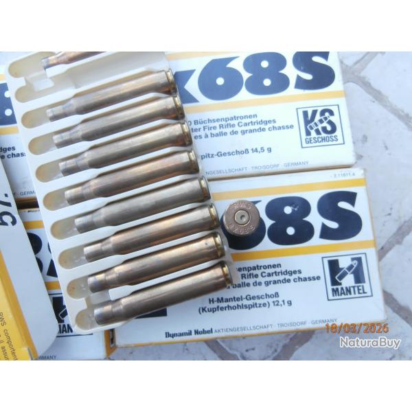 lot de 95 douilles calibre 8x68S